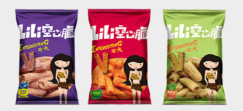 lili空心脆包装设计